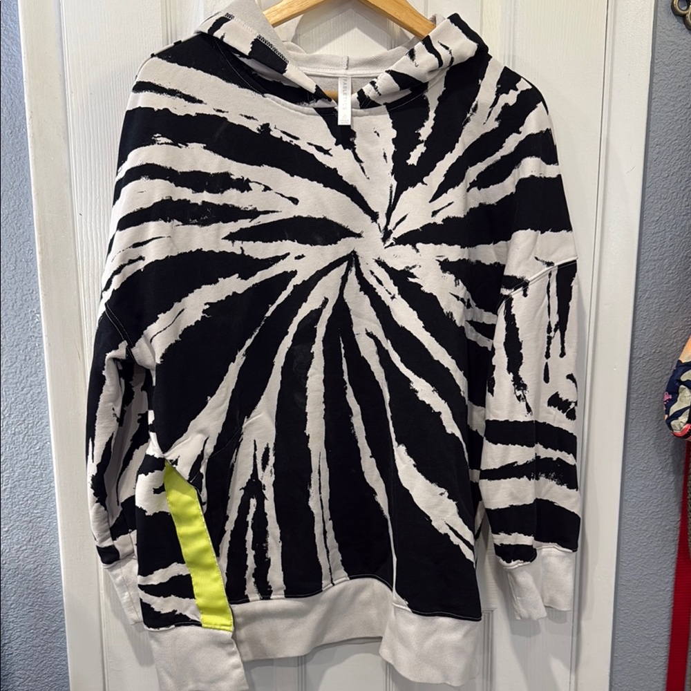 Fabletics Black and White Tie-Dye Hoodie